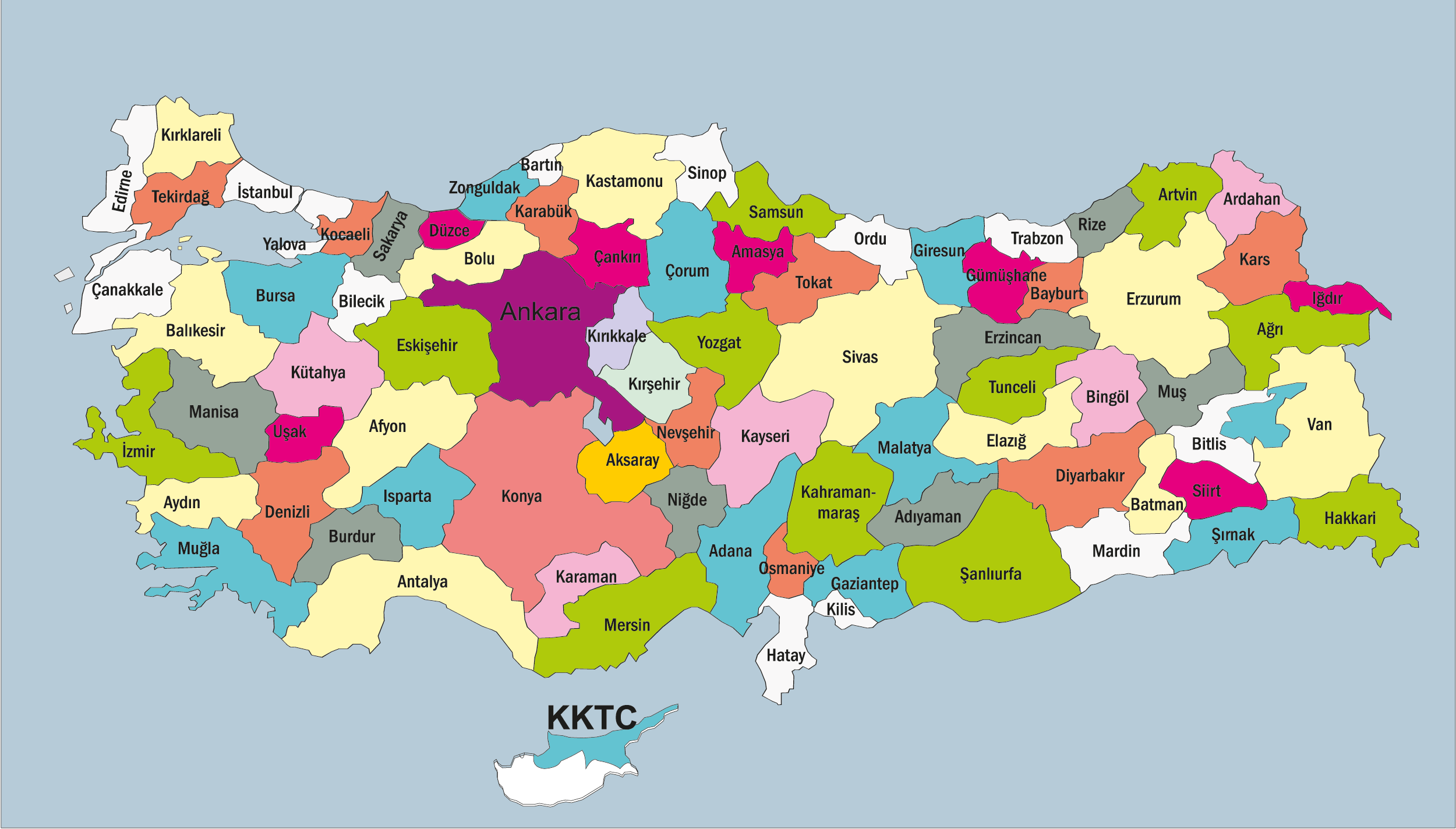 İl il Türkiye haritası Resimlerle - 67 Şehrin Resimleri