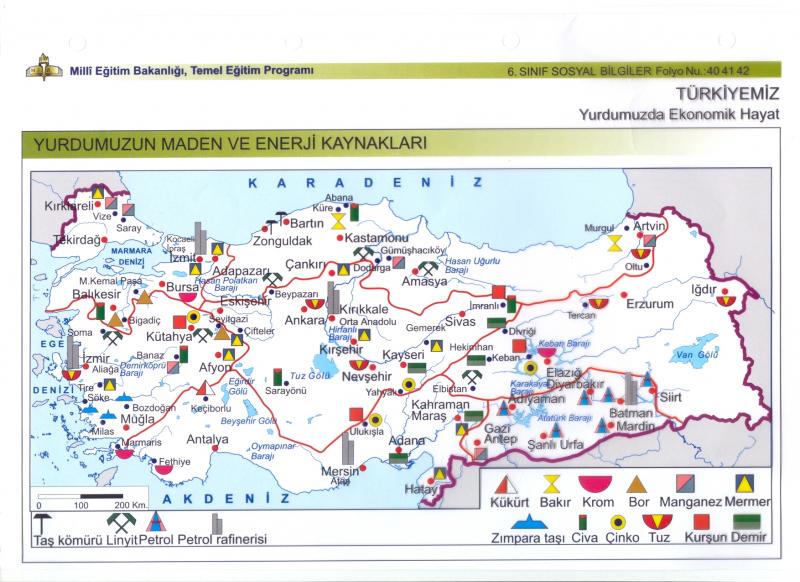 Türkiyedeki Maden Ocakları Haritası