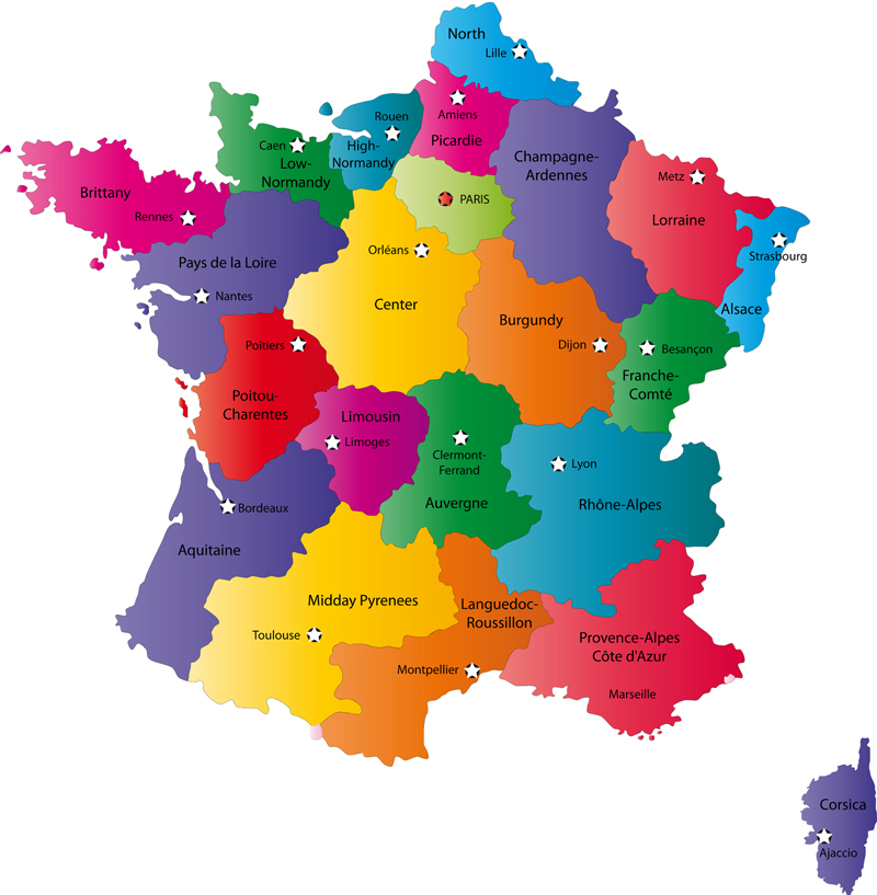 Fransanın Haritası, Fransa Haritaları